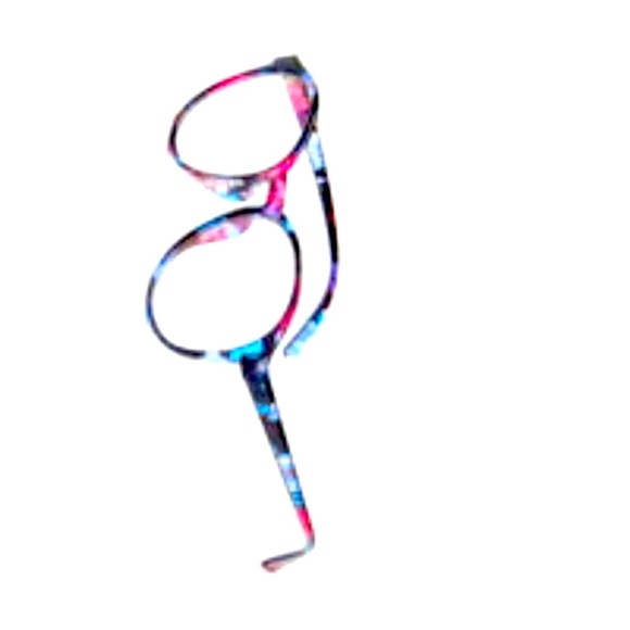 Computer Blue Light Blocking Pink Multi-Floral Clear Lens Eyewear Glasses - Picture 2 of 5